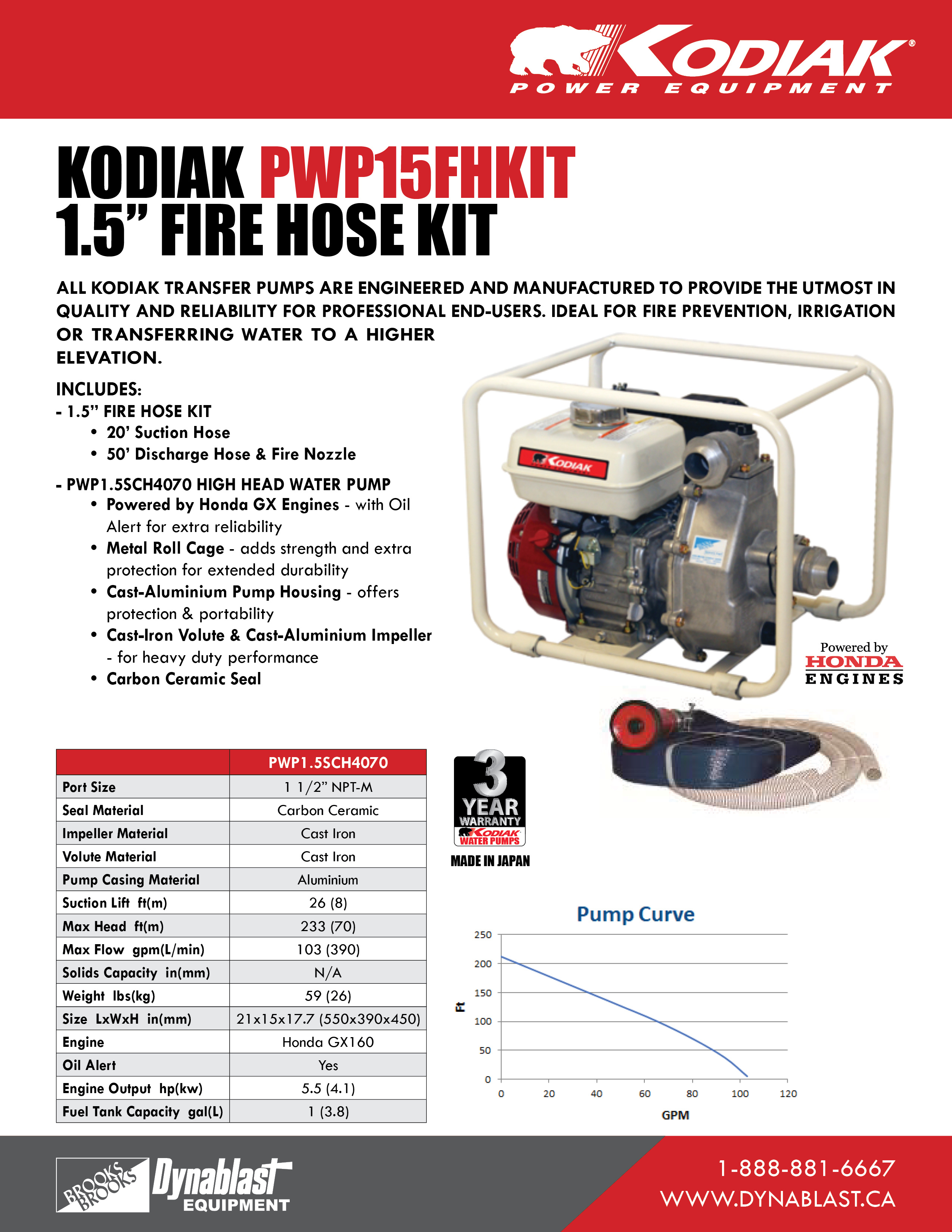 Kodiak PWP1.5FHKIT Spec Sheet ENG