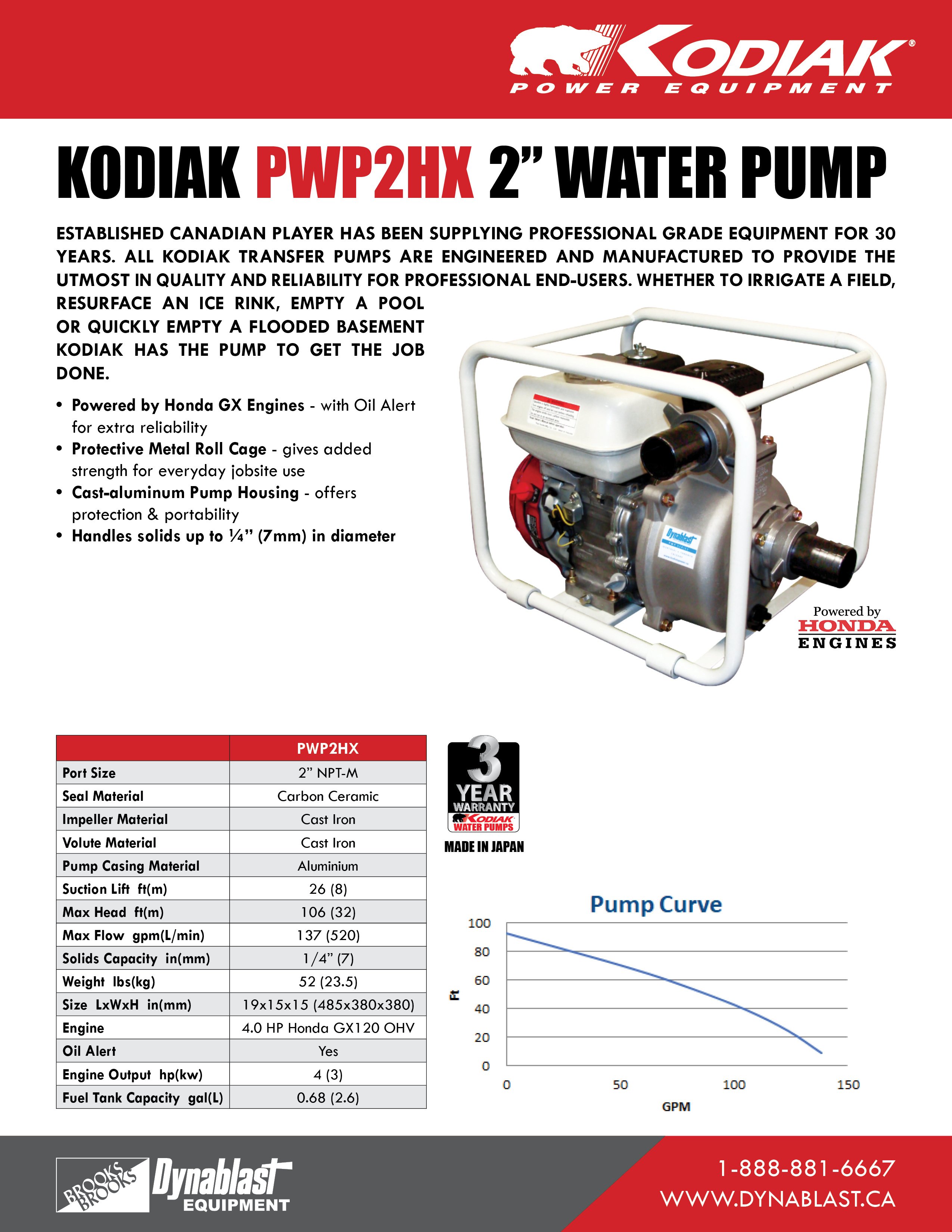 Kodiak PWP2HX Spec Sheet