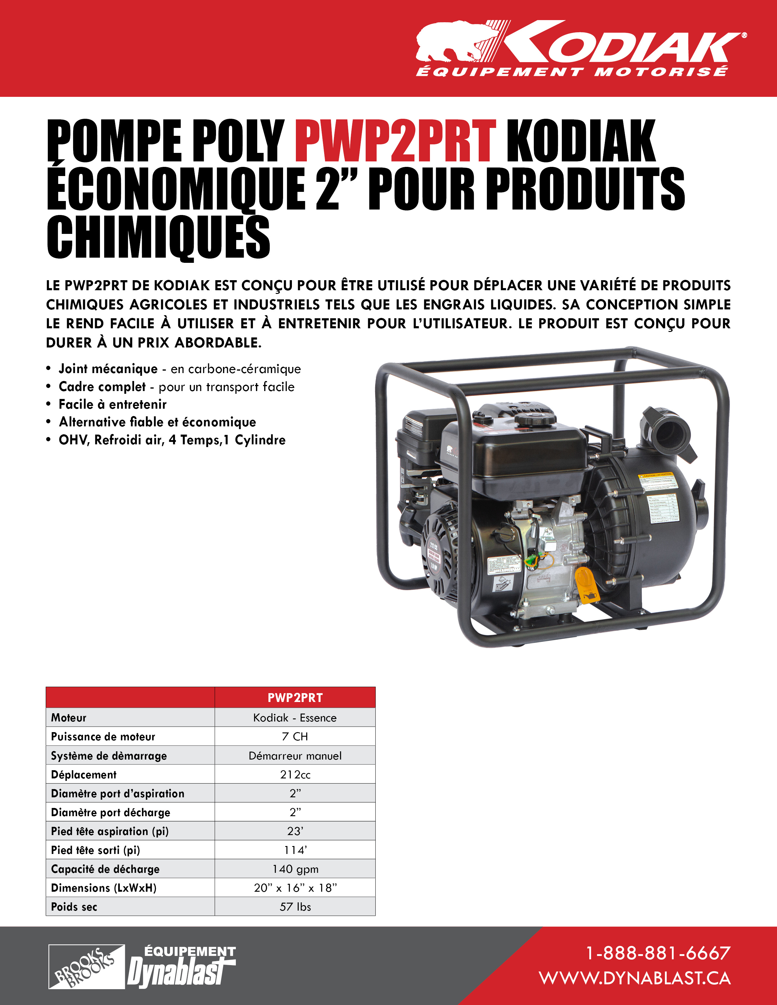 Kodiak PWP2PRT Spec Sheet FRE