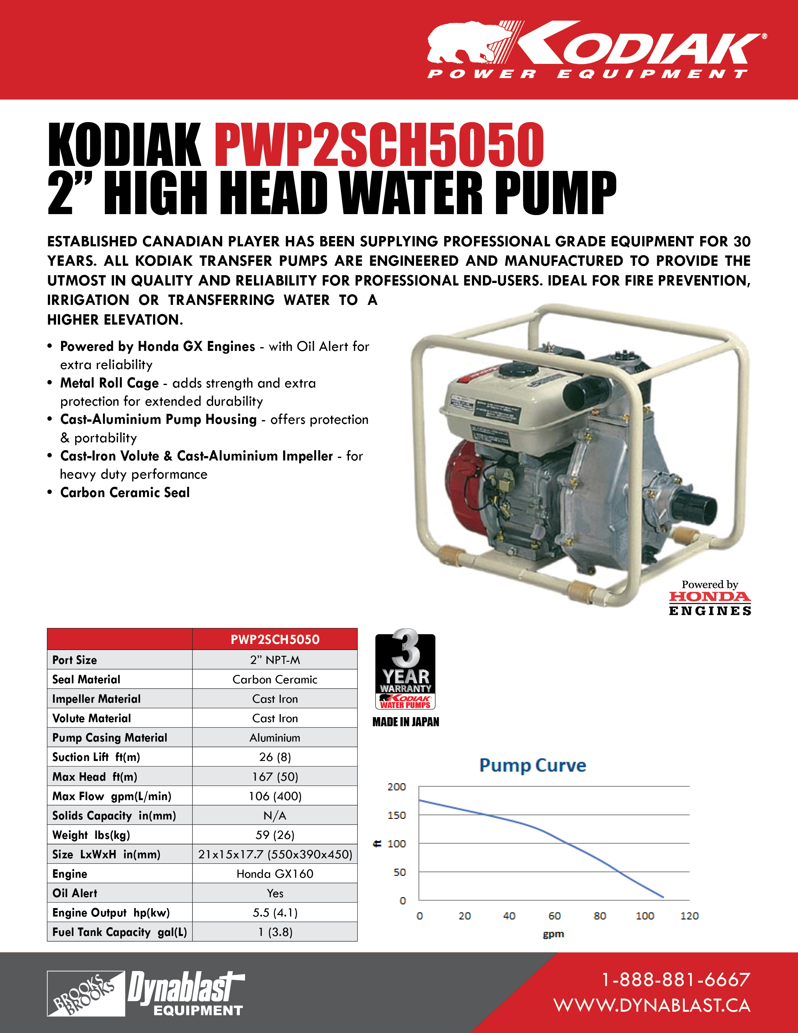 Kodiak PWP2SCH5050 Spec Sheet ENG