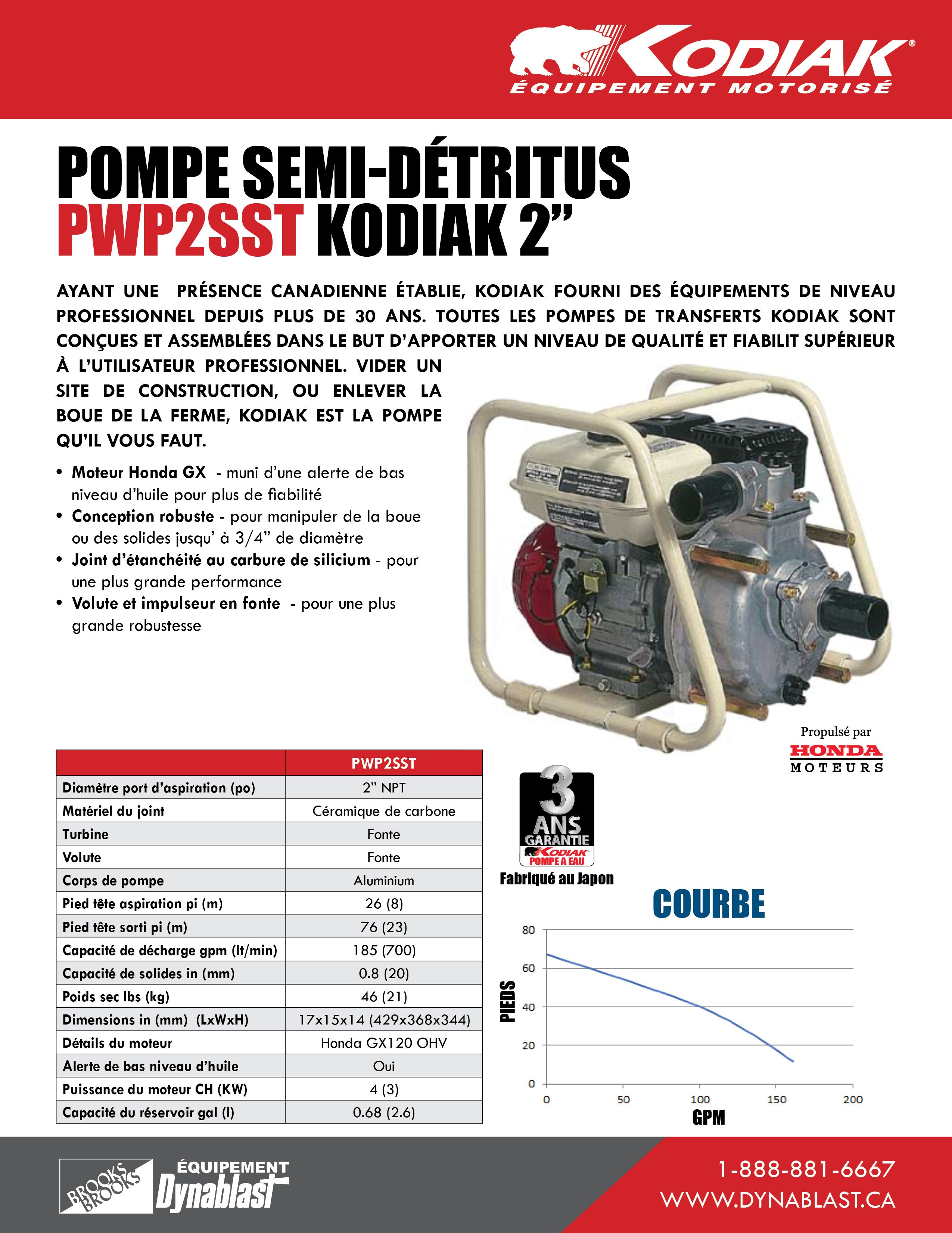 Kodiak PWP2SST Spec Sheet FRE