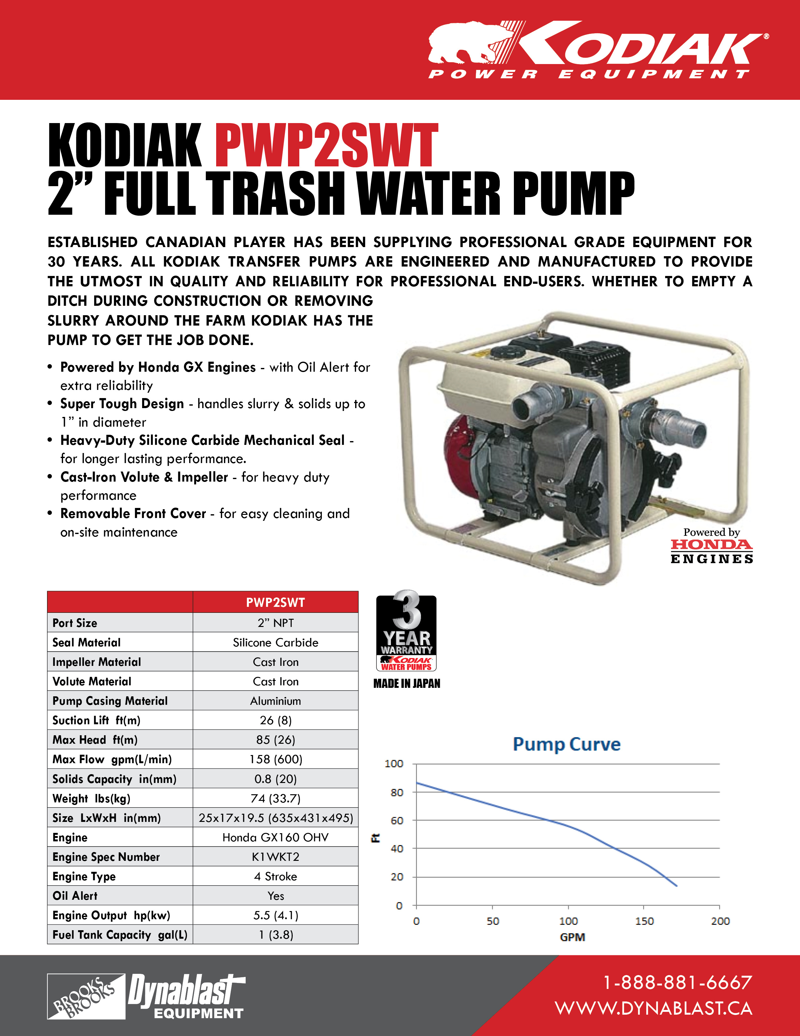 Kodiak PWP2SWT Spec Sheet ENG