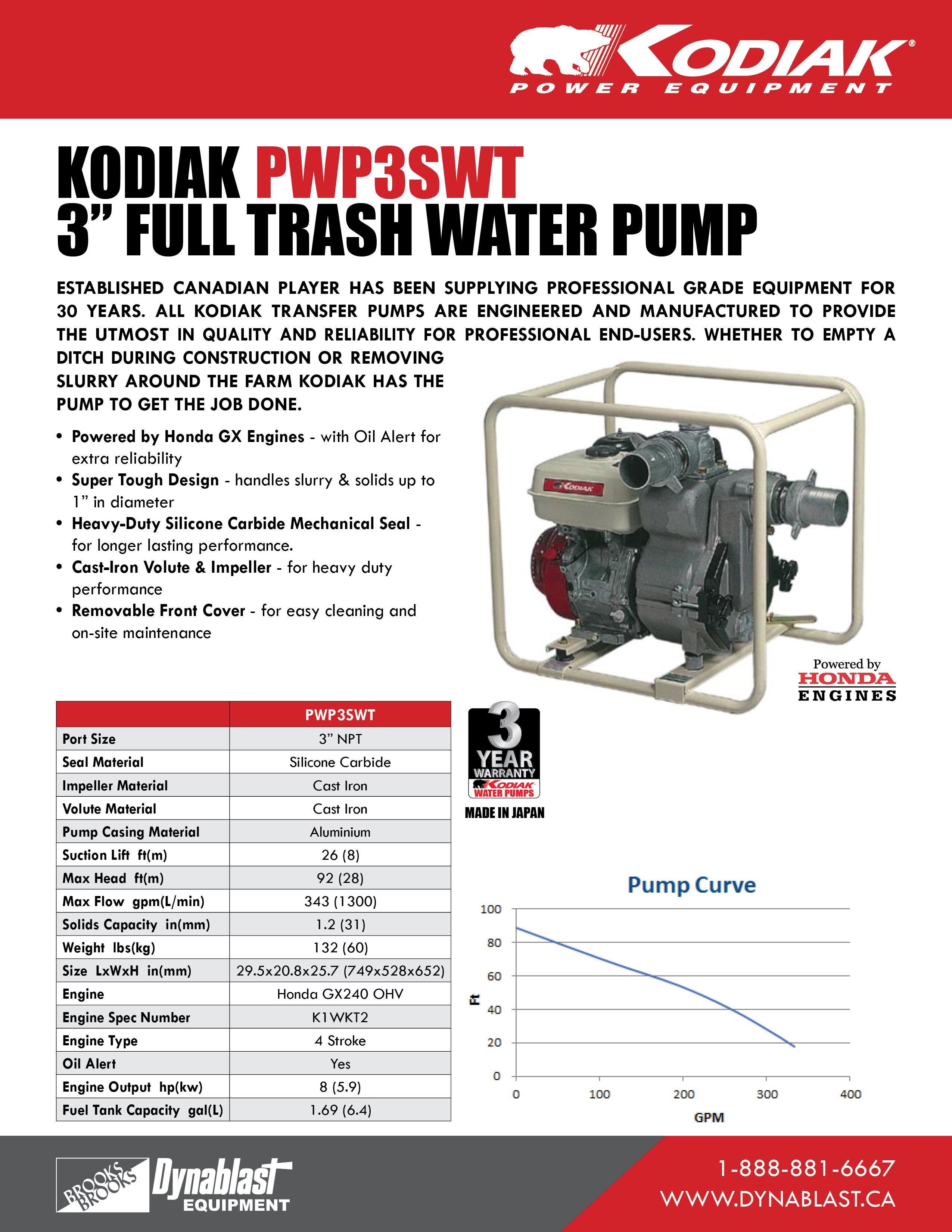 Kodiak PWP3SWT Spec Sheet ENG